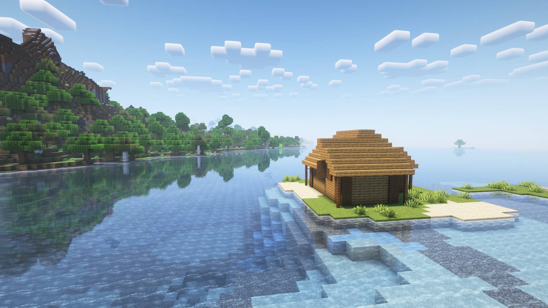 A house in a beautiful forest landscape