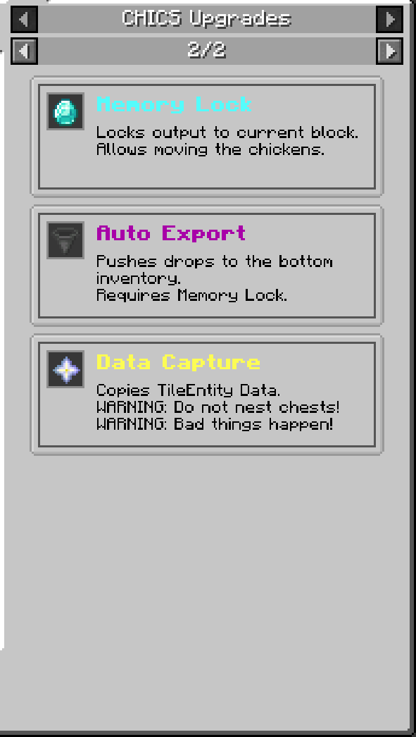 You can view all available upgrades in-game using JEI