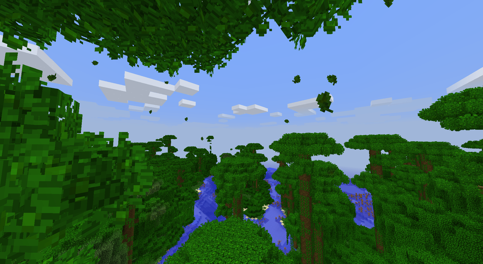 Thumbnail Jungle trees (and rainforest trees from other mods) also use a different particle texture.