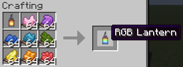Recipe for the RGB Lantern (DOES NOT NEED 64 OF EACH DYE!)