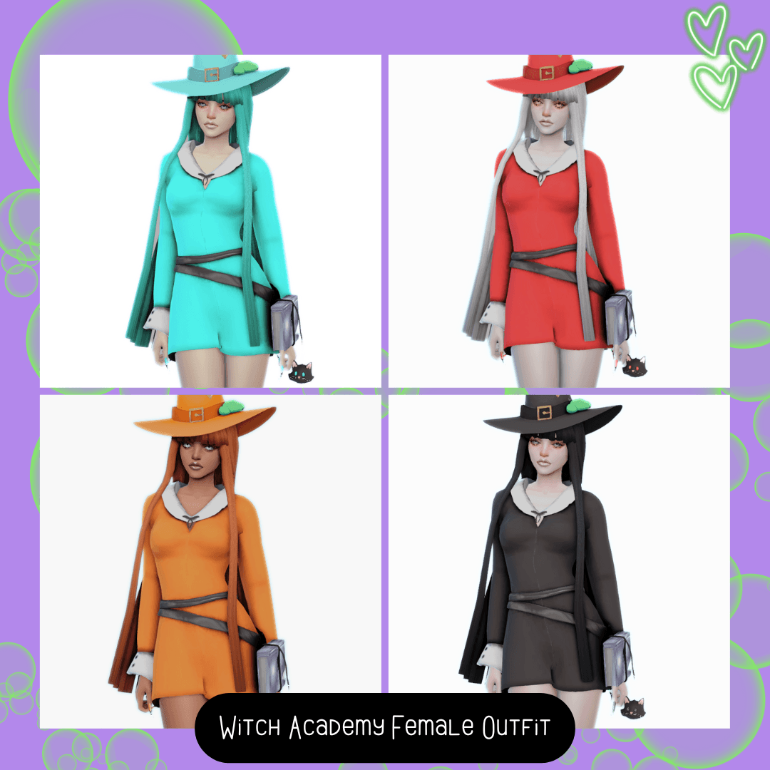 [JBTN] Witch Academy Female Outfit - The Sims 4 Create a Sim - CurseForge