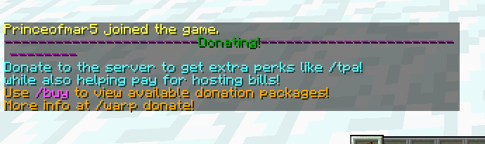 <p>This is an example. The command was /pinfo donate.</p>
