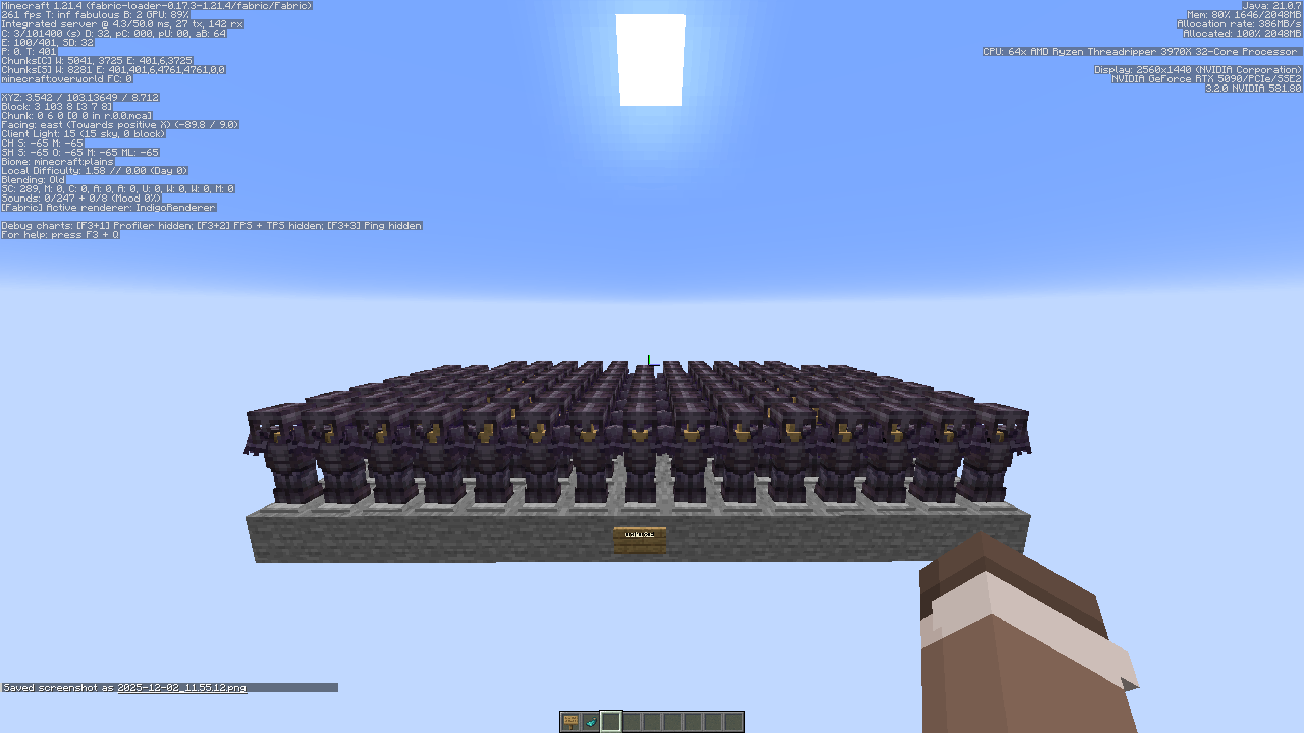 100 armor stands enchanted (mod not enabled)