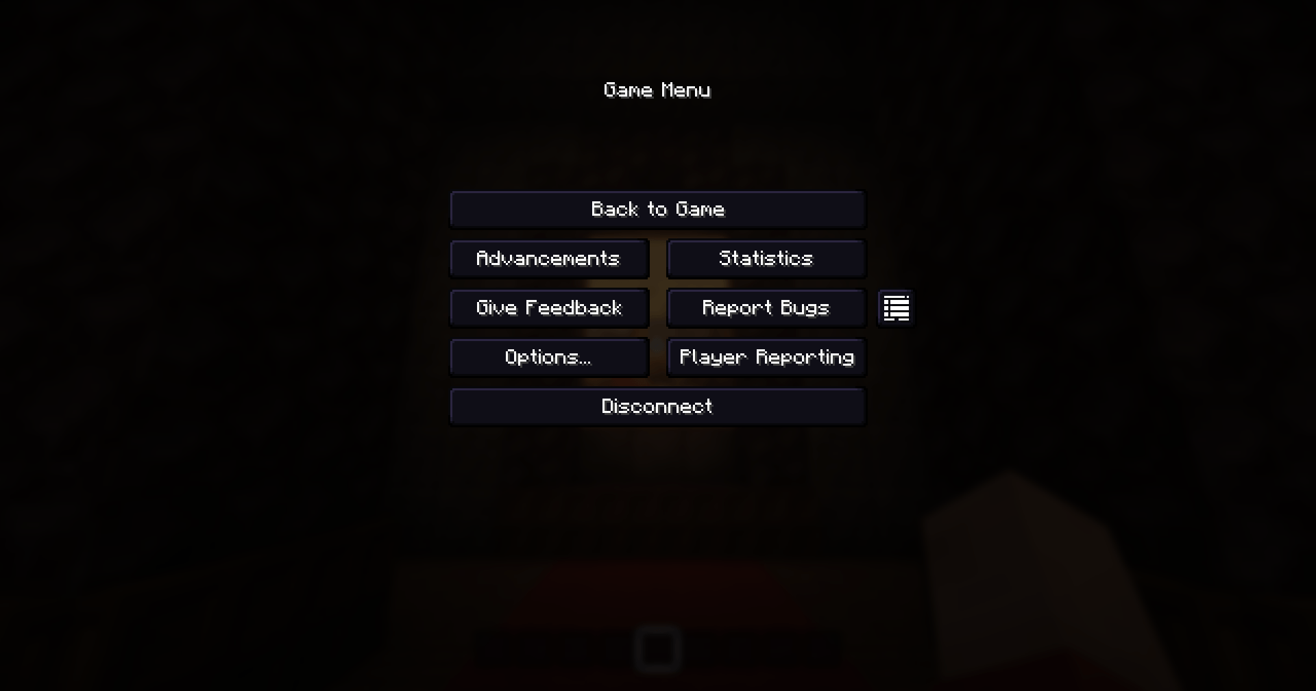 Showcase of the pause screen.