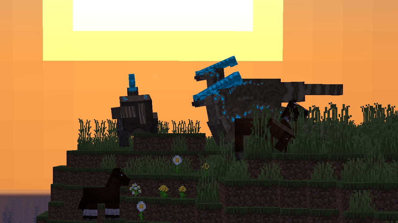 Charonosaurus sighted in plains coexisting with horses