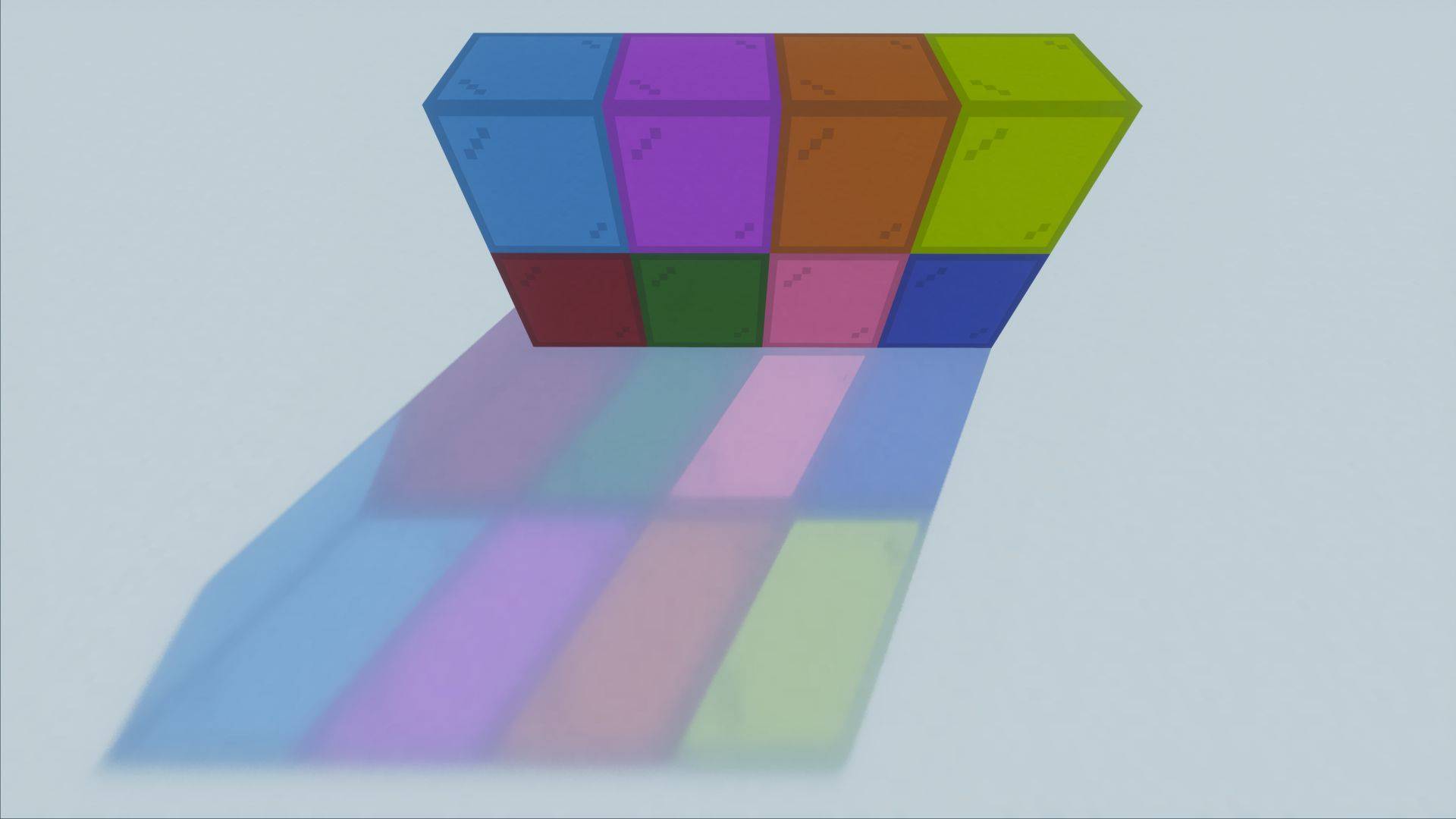 Thumbnail translucent shadows through colored stained glass