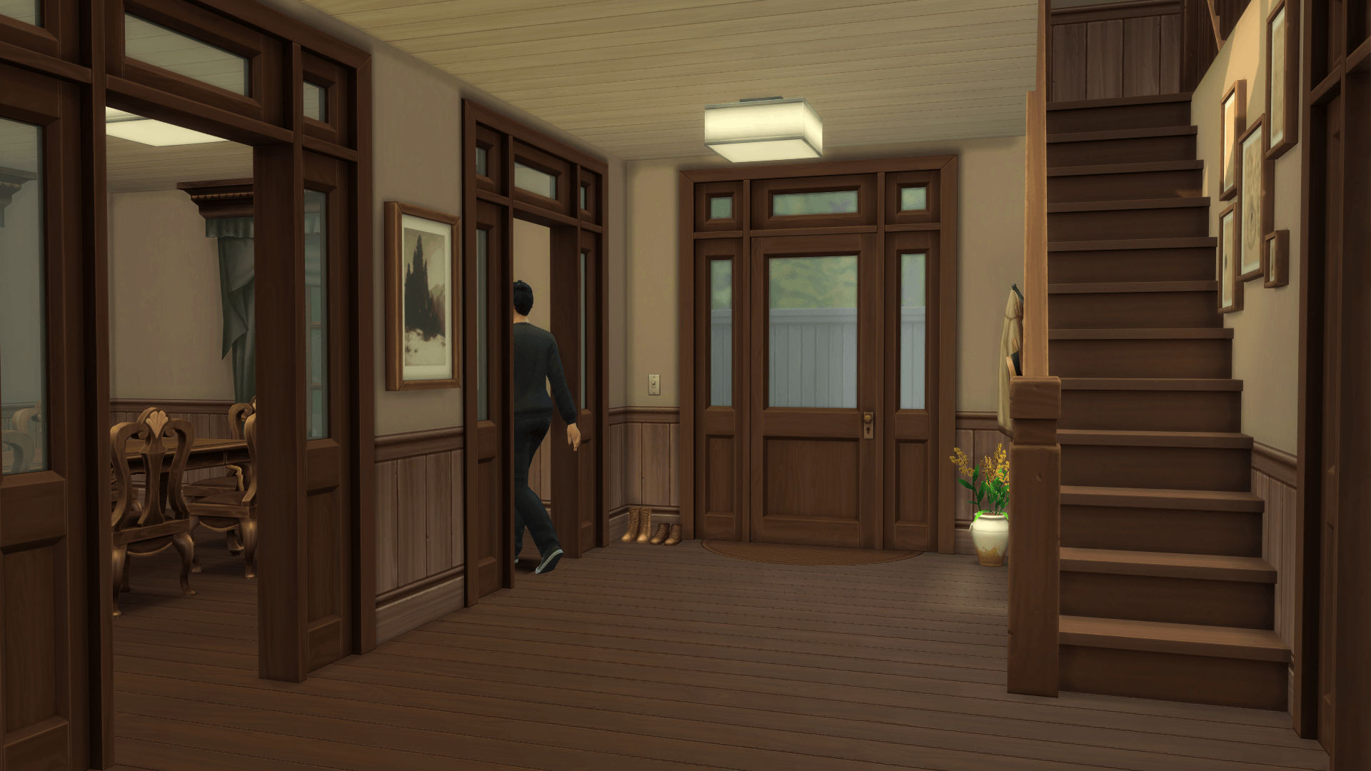 Entryway making use of one of the new archways and shoes by the entrance.