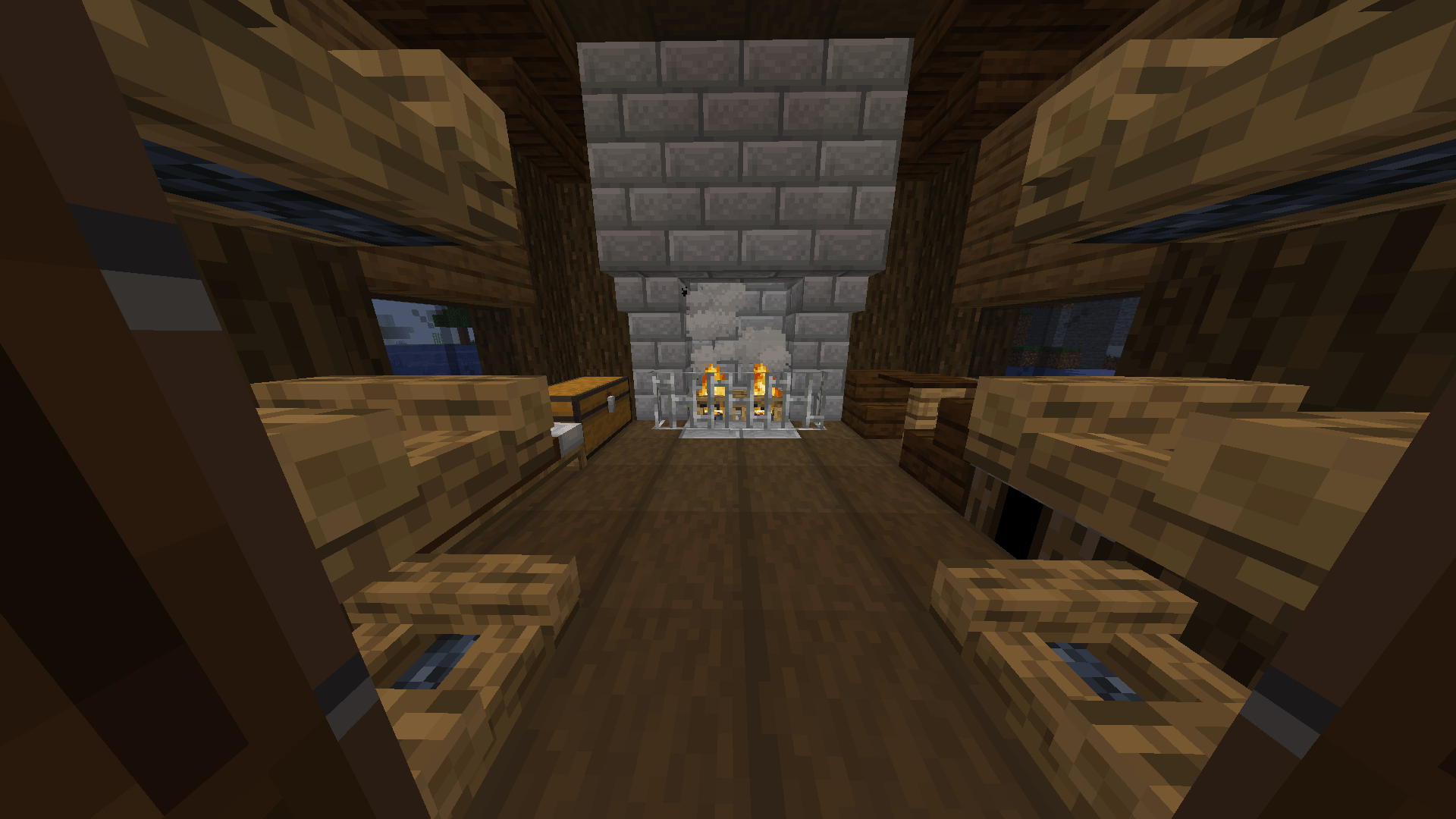 inside dark lonely house