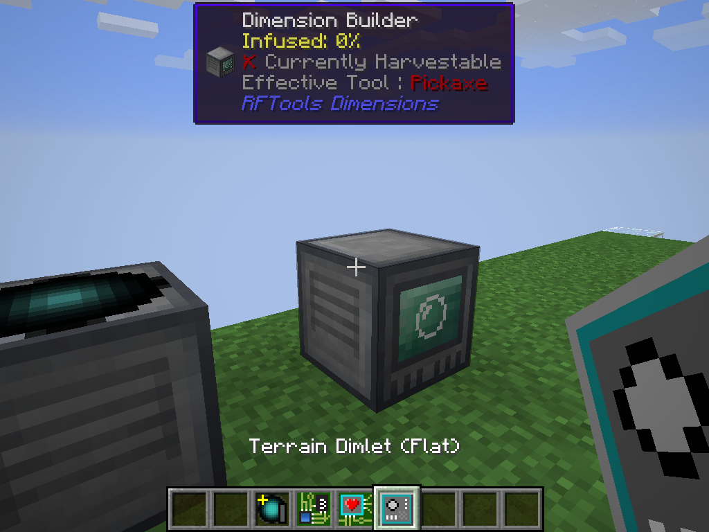 RFTools provides a large amount of content including full control over new dimensions, advanced redstone logic and various utilities.