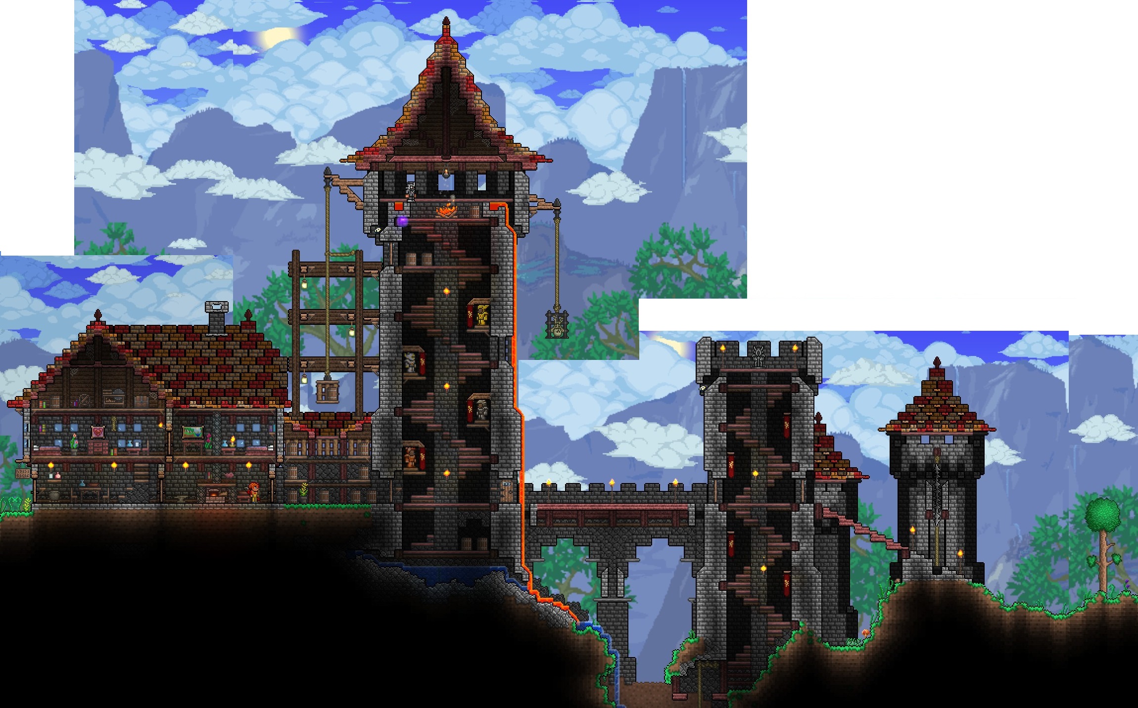 <p>My actual world on Terraria v1.2. I plan to build a city in the first time. I will focus on détails, roofs, backgrounds.</p>
<p>You can follow this project at: <a href="http://www.terrariaonline.com/threads/some-of-my-works.56463/">http://www.terrari...