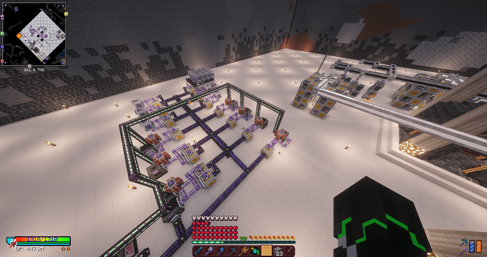 you can see that there is almost all types of basic machines (charger, inscriber, furnace, crusher, infuser, etc.) that can craft a lot of things