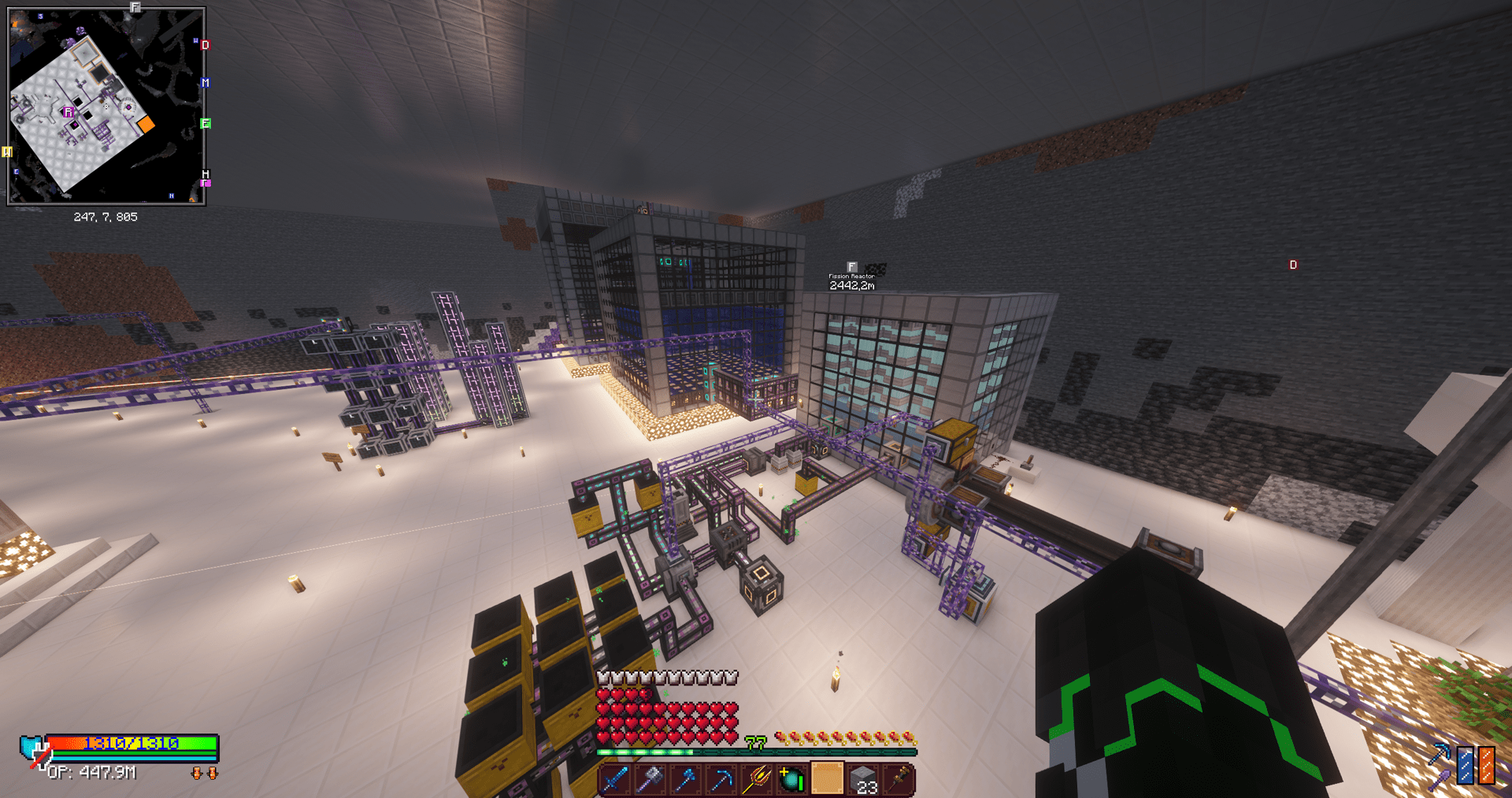 Here is my fission reactor from mekanism that produces 6 M FE/t and consumes less than half of what it could consume at max speed (62mB/t while the max speed is 150mB/t)