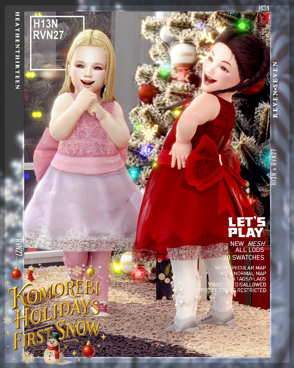 Toddler's Big Bow Gem Detail Laced Scallop Hem Holiday Dress - The Sims 4  Create a Sim - CurseForge