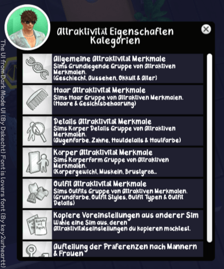 Attraktivität Kategorien  •  Attractiveness Categories