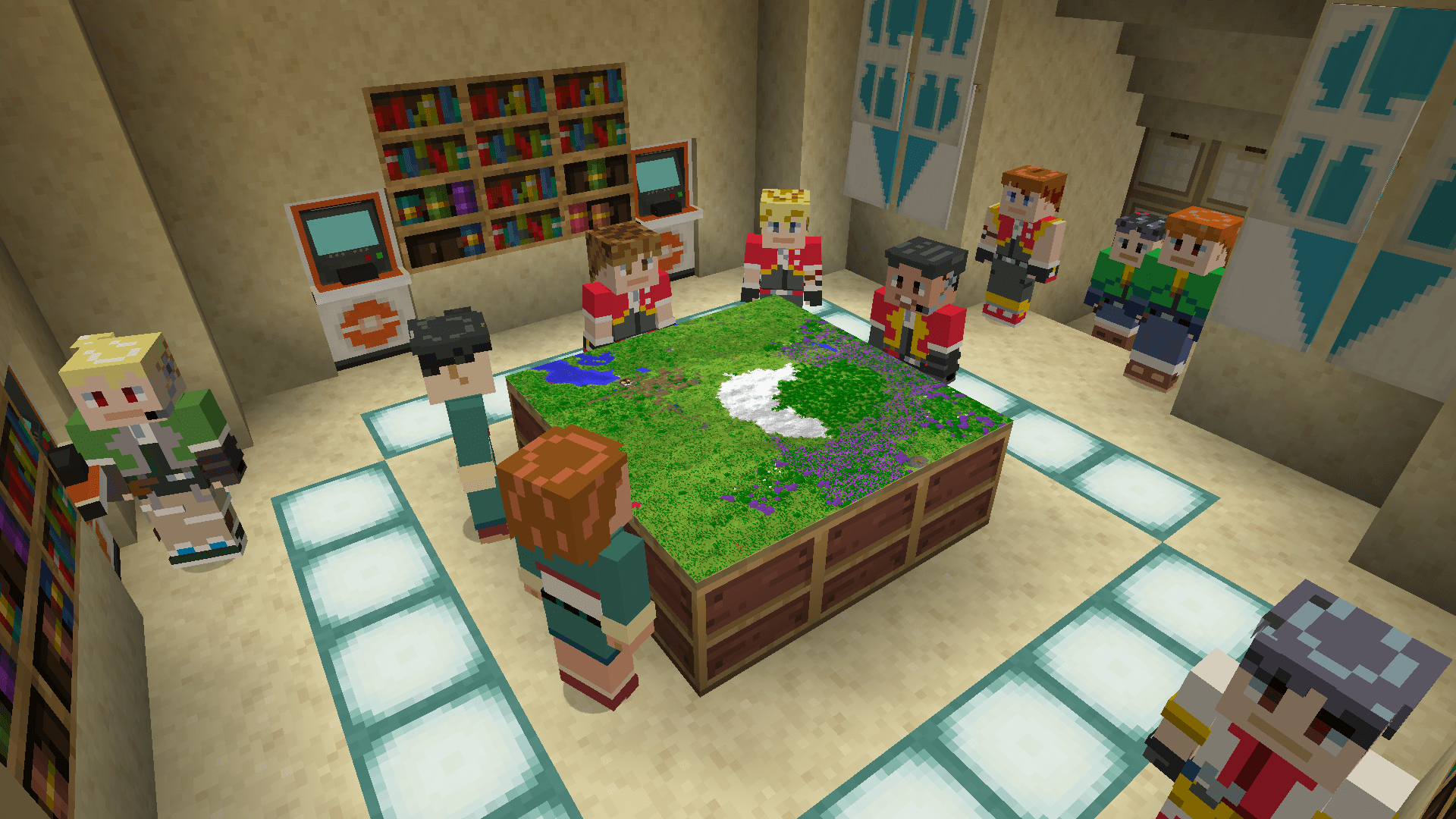 Thumbnail Scene showing some of the custom NPC art for the Ranger Union.
