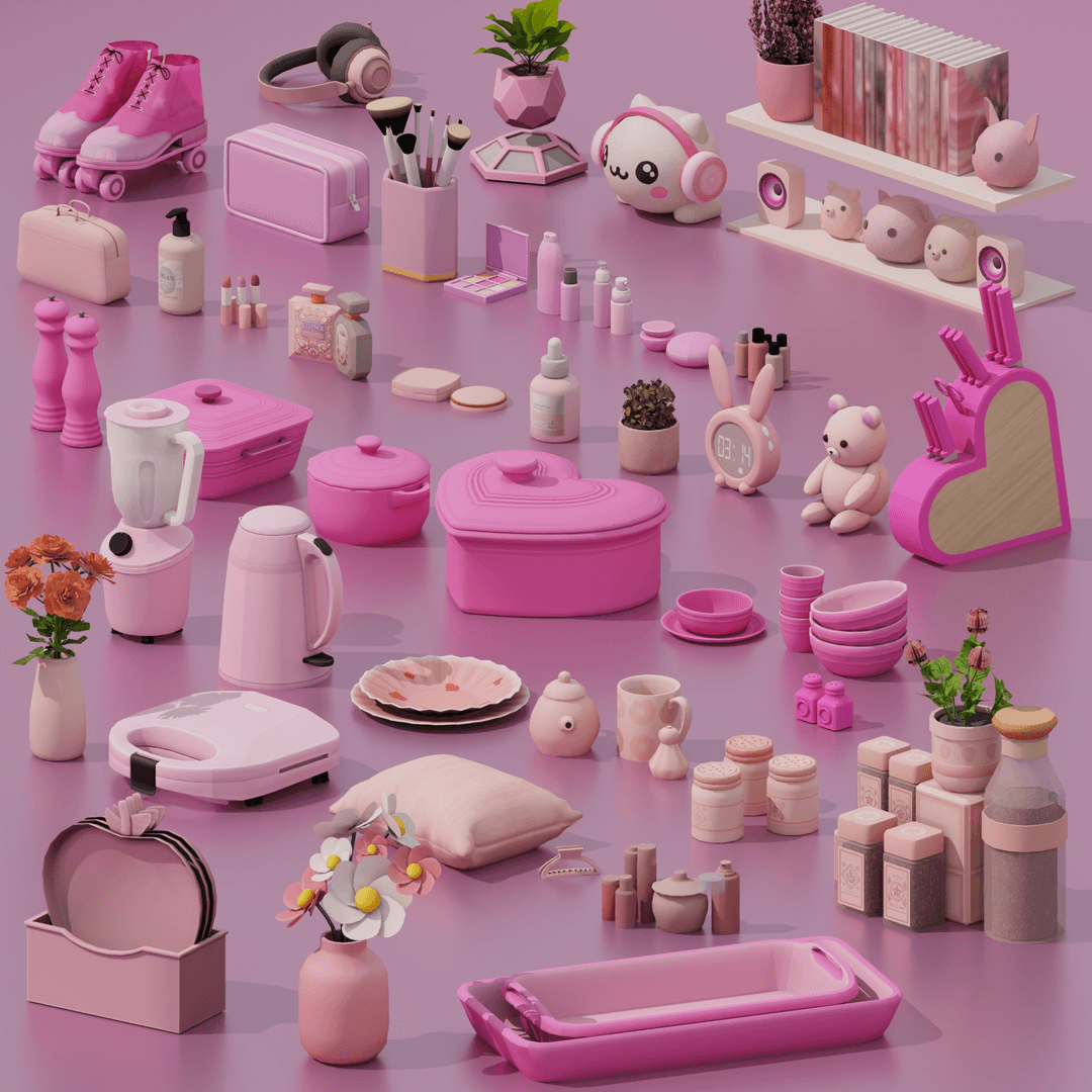 Pink Power Clutter Set - The Sims 4 Build / Buy - CurseForge