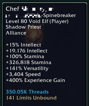 Example player tooltip