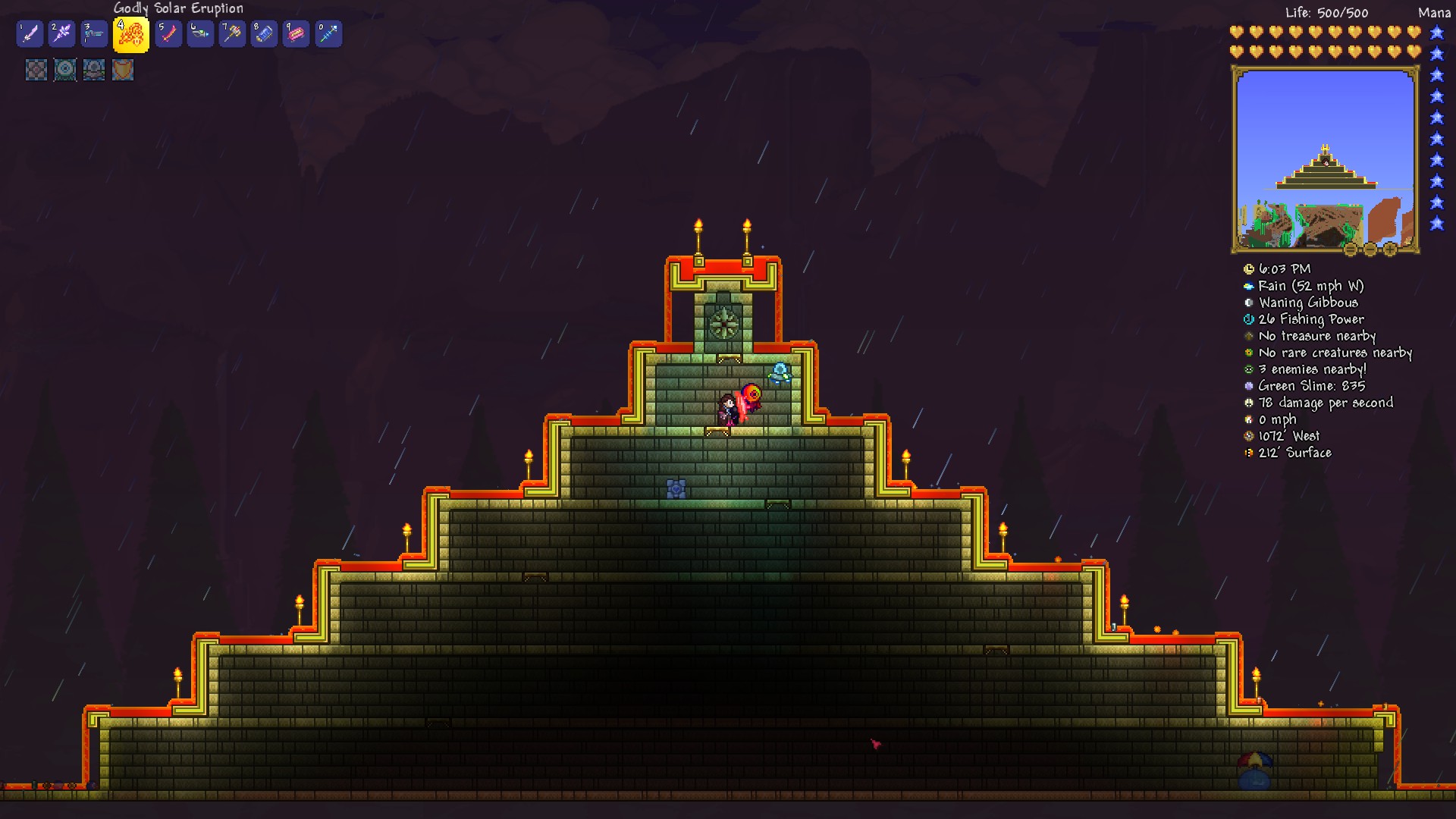 How to get the solar eruption in terraria