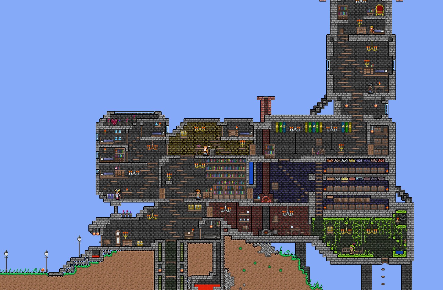 terraria maps with houses