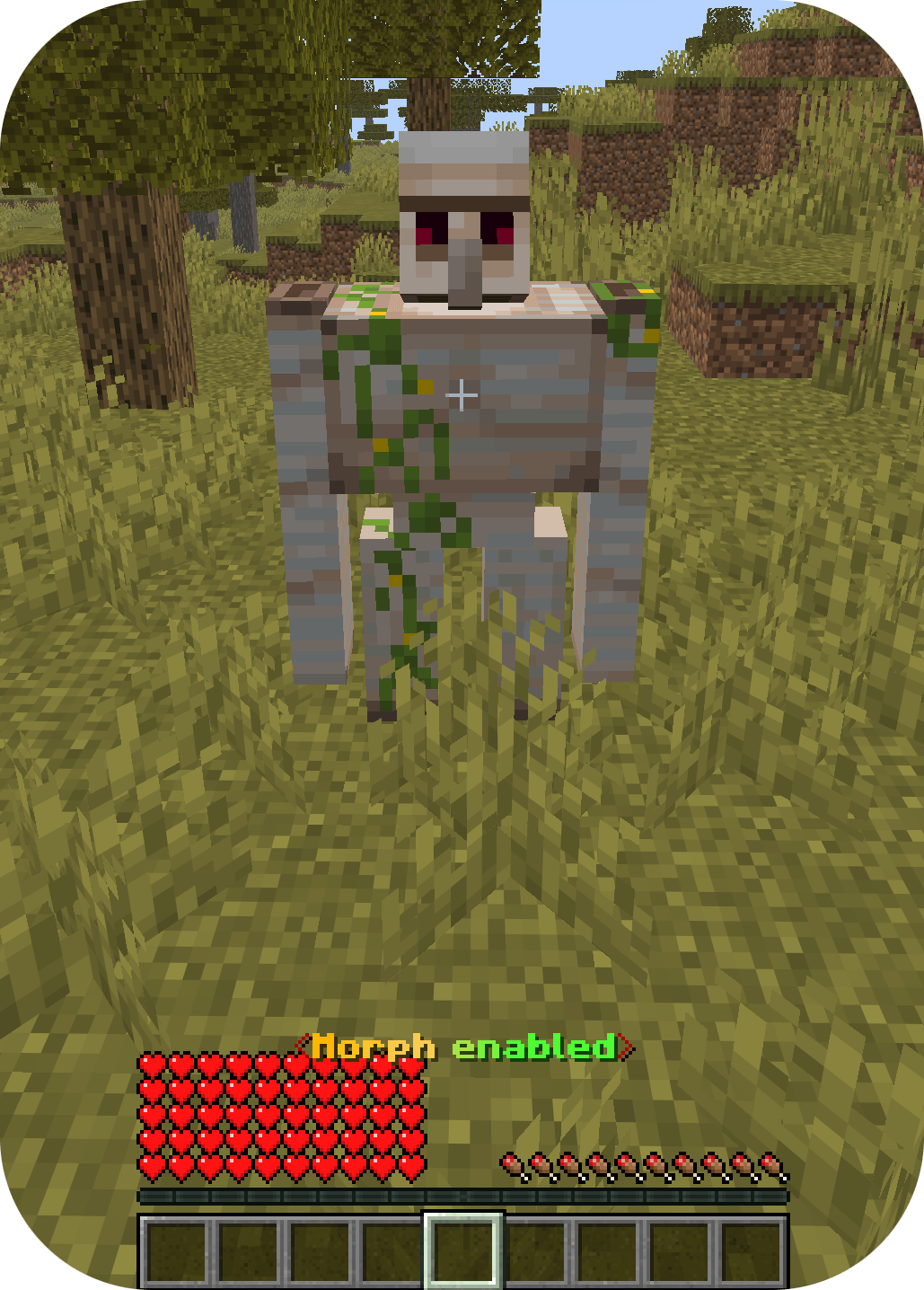 Morphed as an Iron golem