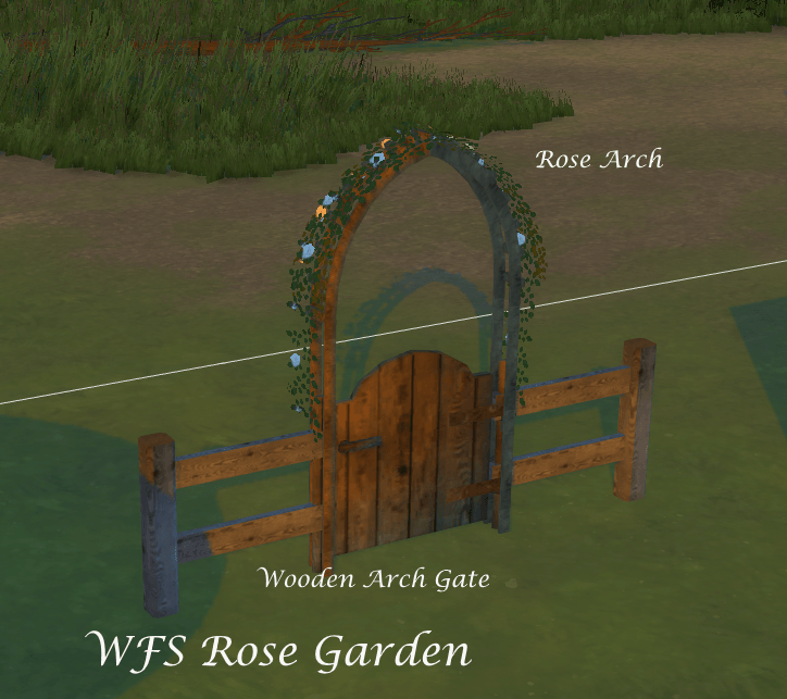 Place the gate and add roses.