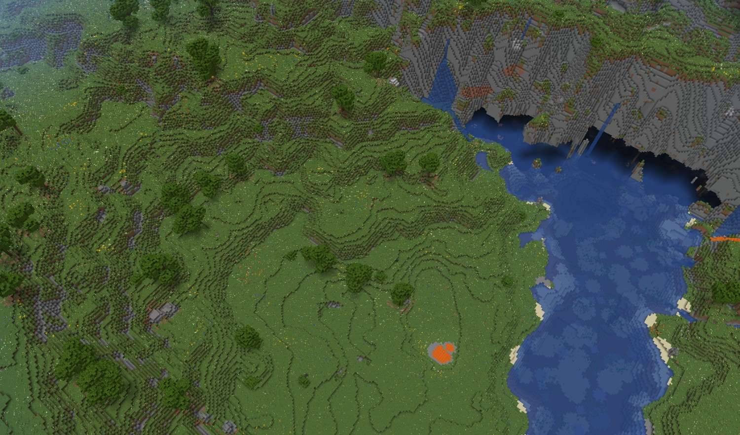 Thumbnail Lots of stepping plateaus, wider rivers, and rivers that flow beneath the cliffs and under the world