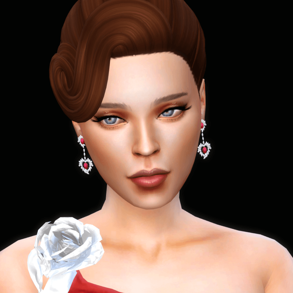 Ruby Bloom Dangle Earrings - The Sims 4 Create a Sim - CurseForge