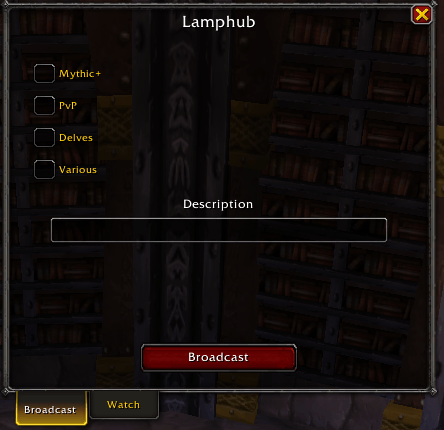 Broadcast Tab