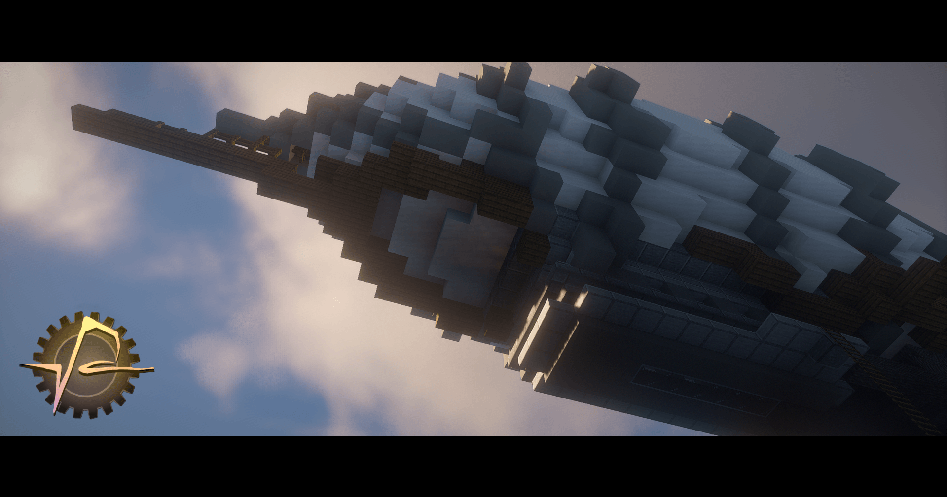A screenshot of the blimp with the cinematic zoom inside the modpack