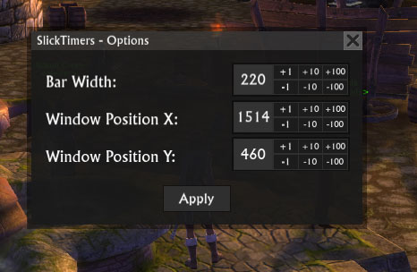 Options Window