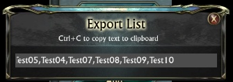 Export List