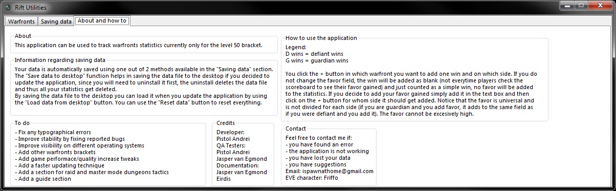 About and how to