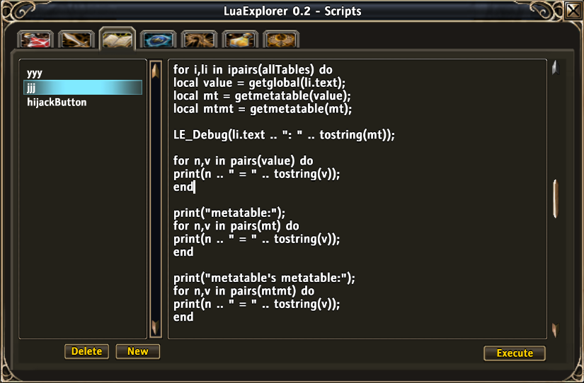 <p>Write, save, and run complex scripts in-game.</p>