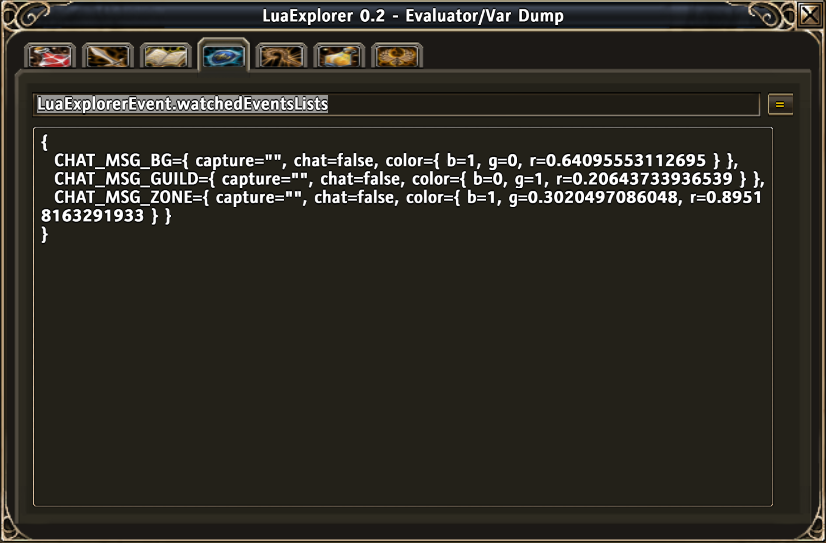 <p>Evaluate LUA expressions with deep inspection of resulting tables.</p>