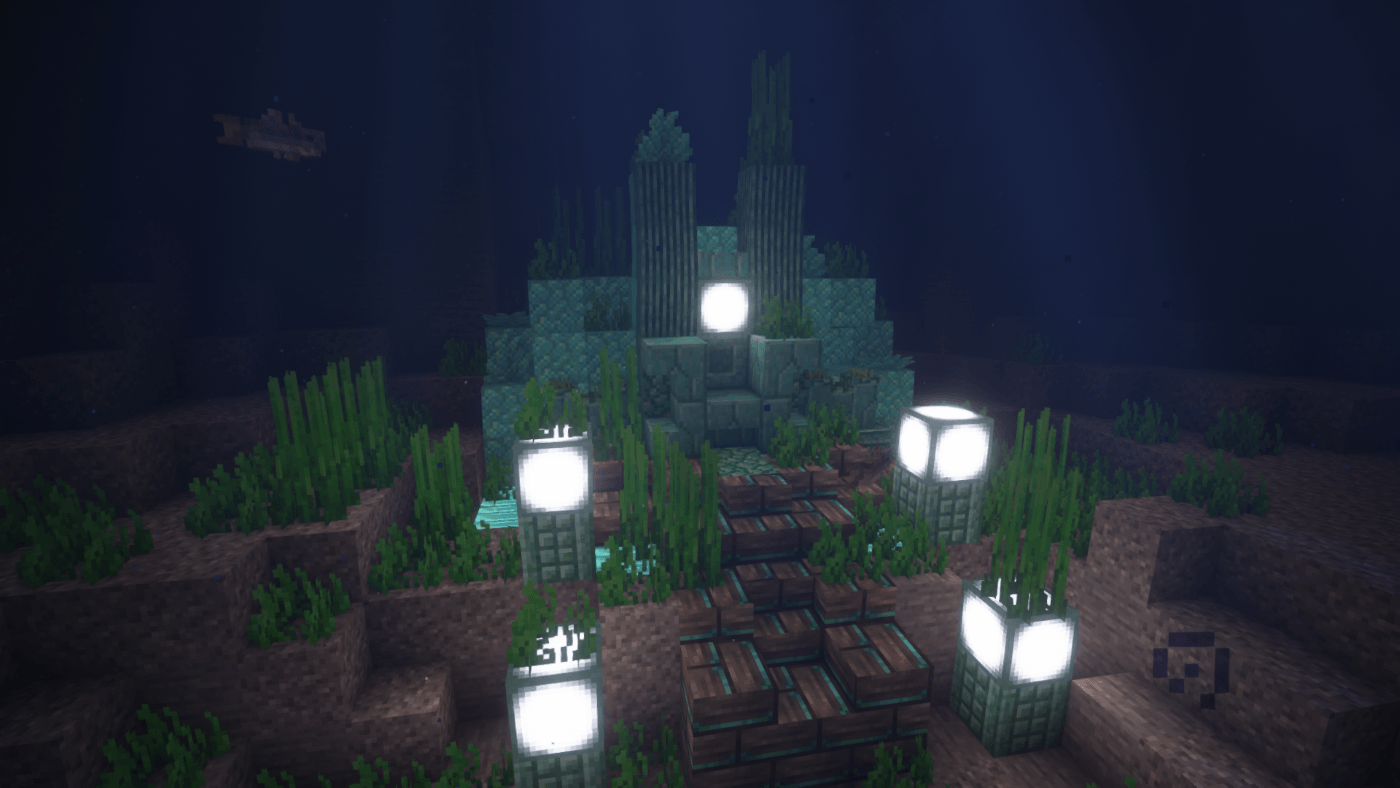 Thumbnail Various mods expand previously existing block types, allowing for interesting new builds like this prismarine throne I made using the new prismarine brick types and the new prismarine coral blocks that spawn in ocean ravines.