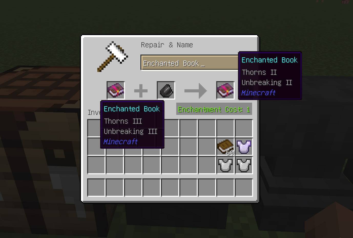 Downgrade Enchanted Books