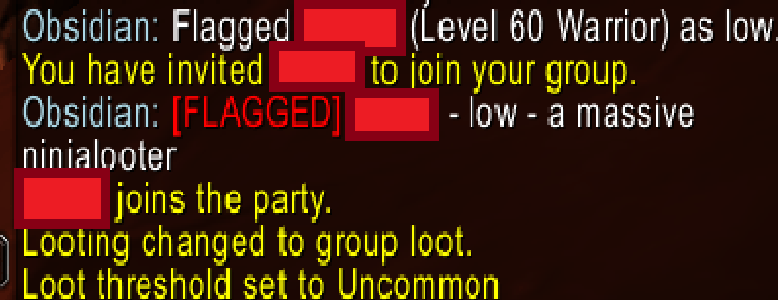 System message only visible for you when a player joins