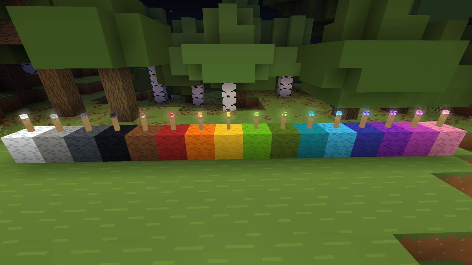 The 16 colored torches