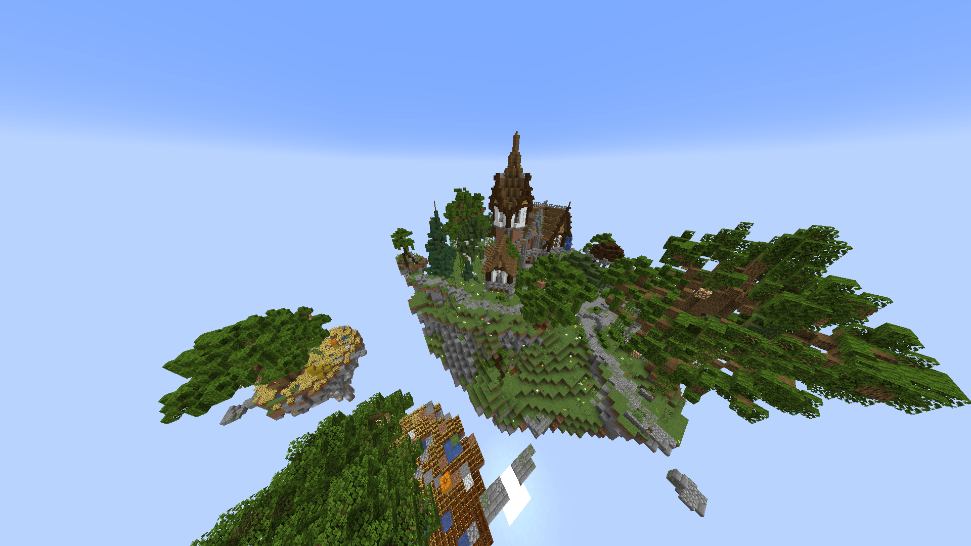 there are 4 island 1 big(main) 3 small