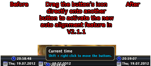 Button auto alignment in V.2.1.1