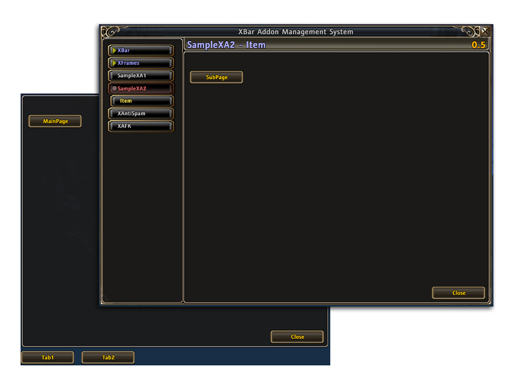 Two Pages Sample - GUI