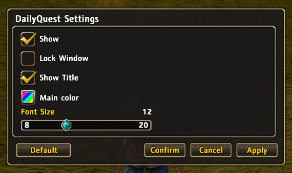 DailyQuest Settings