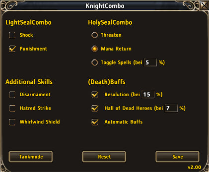 <p>Knight Combo v2.00 english config interface</p>