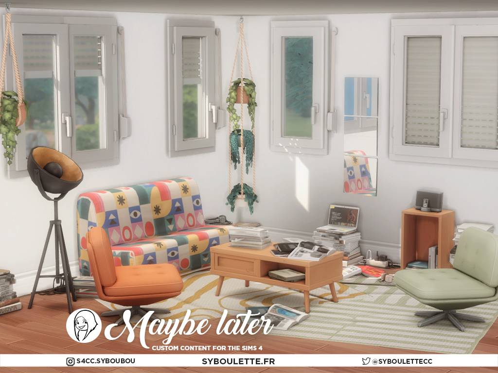 The Sims 4 Maker Set Review: Snazzy Living Room By Syboulette (+ Free Alternatives) 56 maybe later preview1 jpg