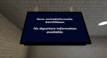 no depature info sign