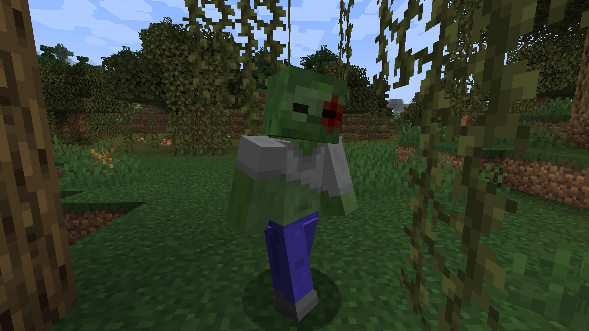 Infected fatman in the woods