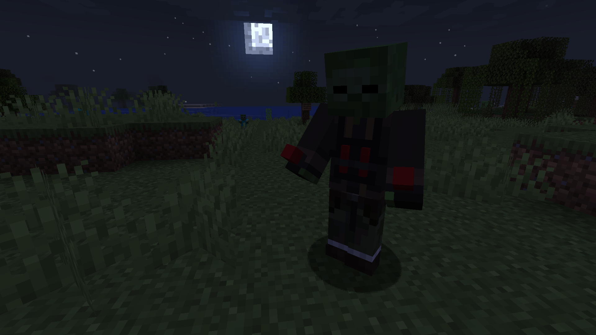 Infected terrorist at night