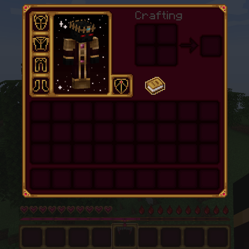 Thumbnail The brand new look of the survival mode inventory.