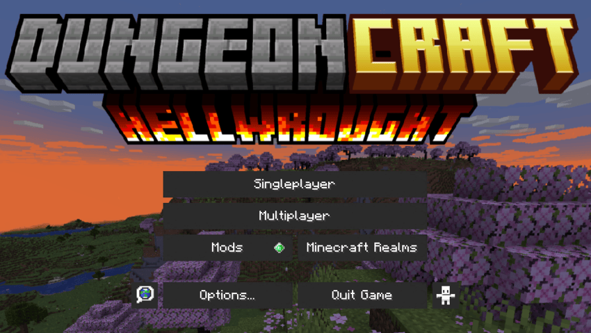 The menu with the buttons. This resource pack doesnt change the logo, that is using the mod fancymenu.