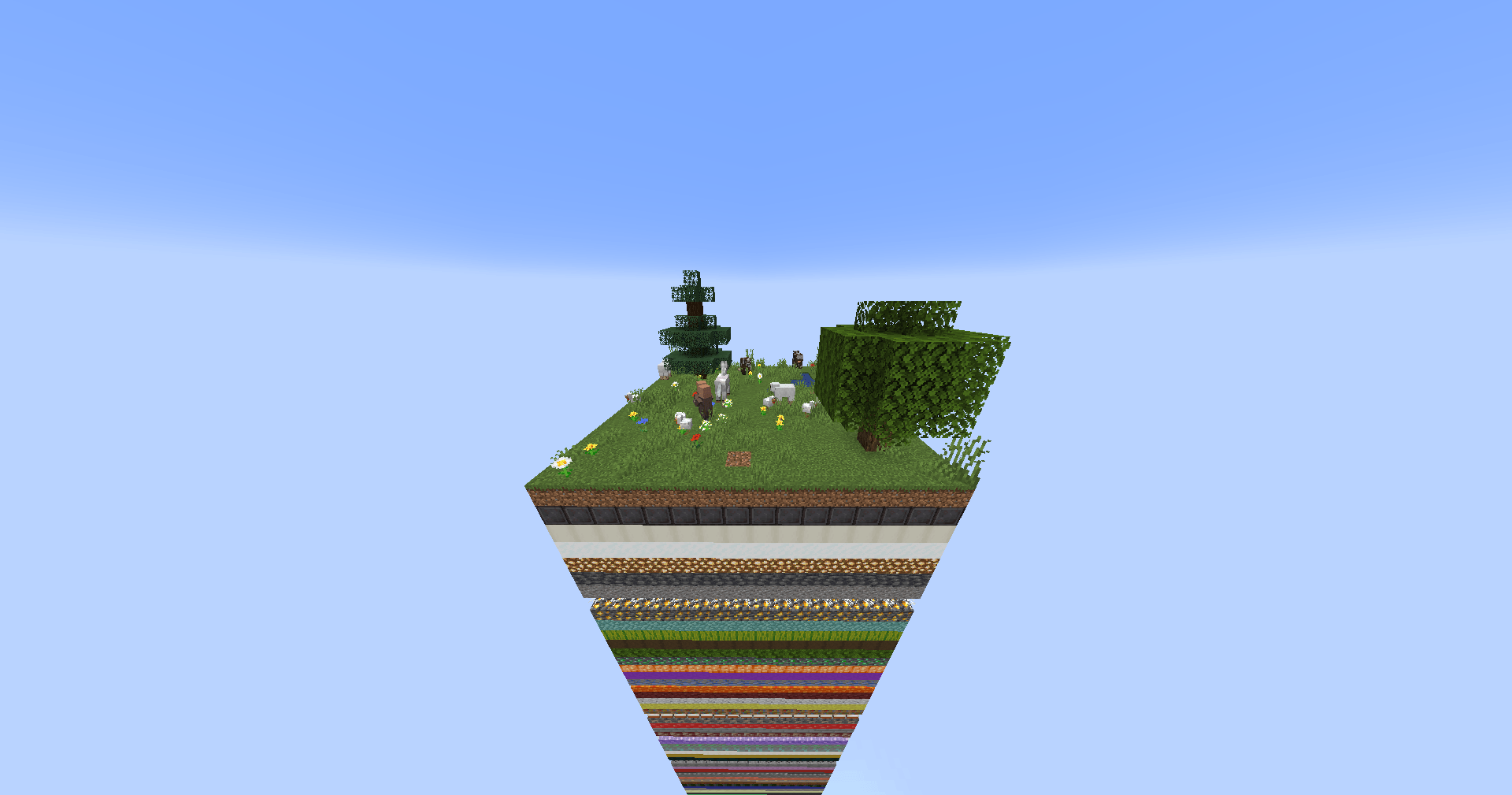here you spawn with animals and villagers, and start journey